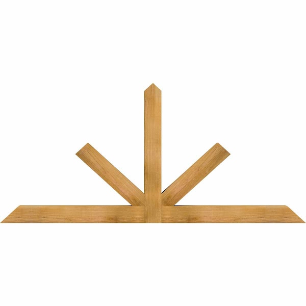 Ekena Millwork Saratoga Rough Sawn Timber Gable Bracket, Western Red Cedar, 72"W x 33"H x 4"D x 4"F, 11/12 Pitch GBW072X33X0404SAR00RWR - main